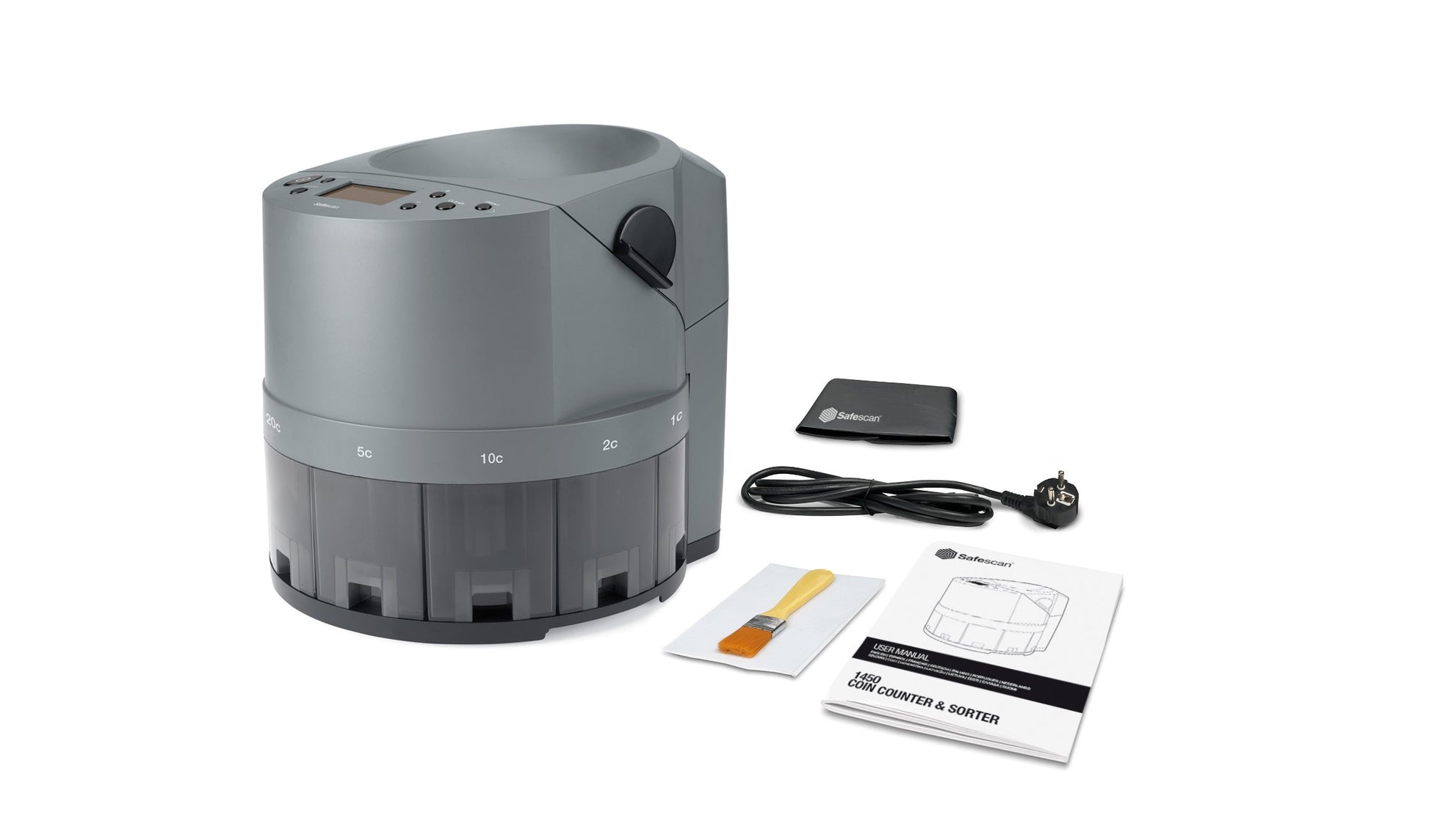 Safescan Münzzählmaschine – 29 × 29 × 31 cm – Grau