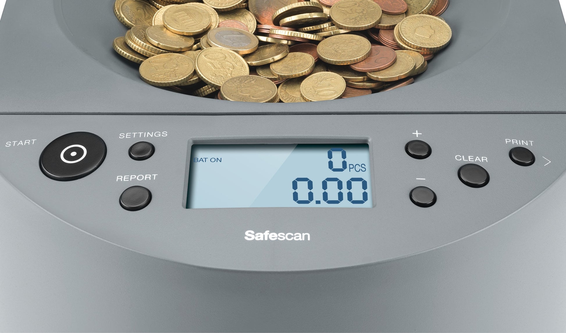 Safescan Münzzählmaschine – 29 × 29 × 31 cm – Grau