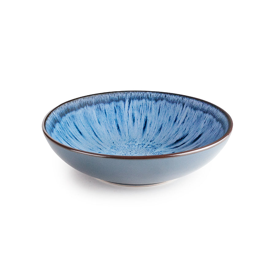 Ibili Normandia Speise-Service – 12-teilig, Ø 27/20,7/19,9 cm, Porzellan, Blau, spülmaschinenfest