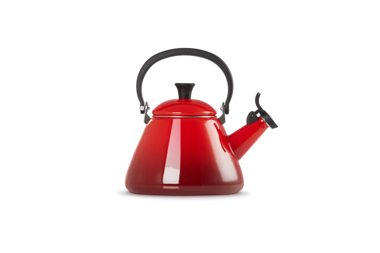 Le Creuset Kone Wasserkocher – 1,6 l, Karbonstahl, Rot