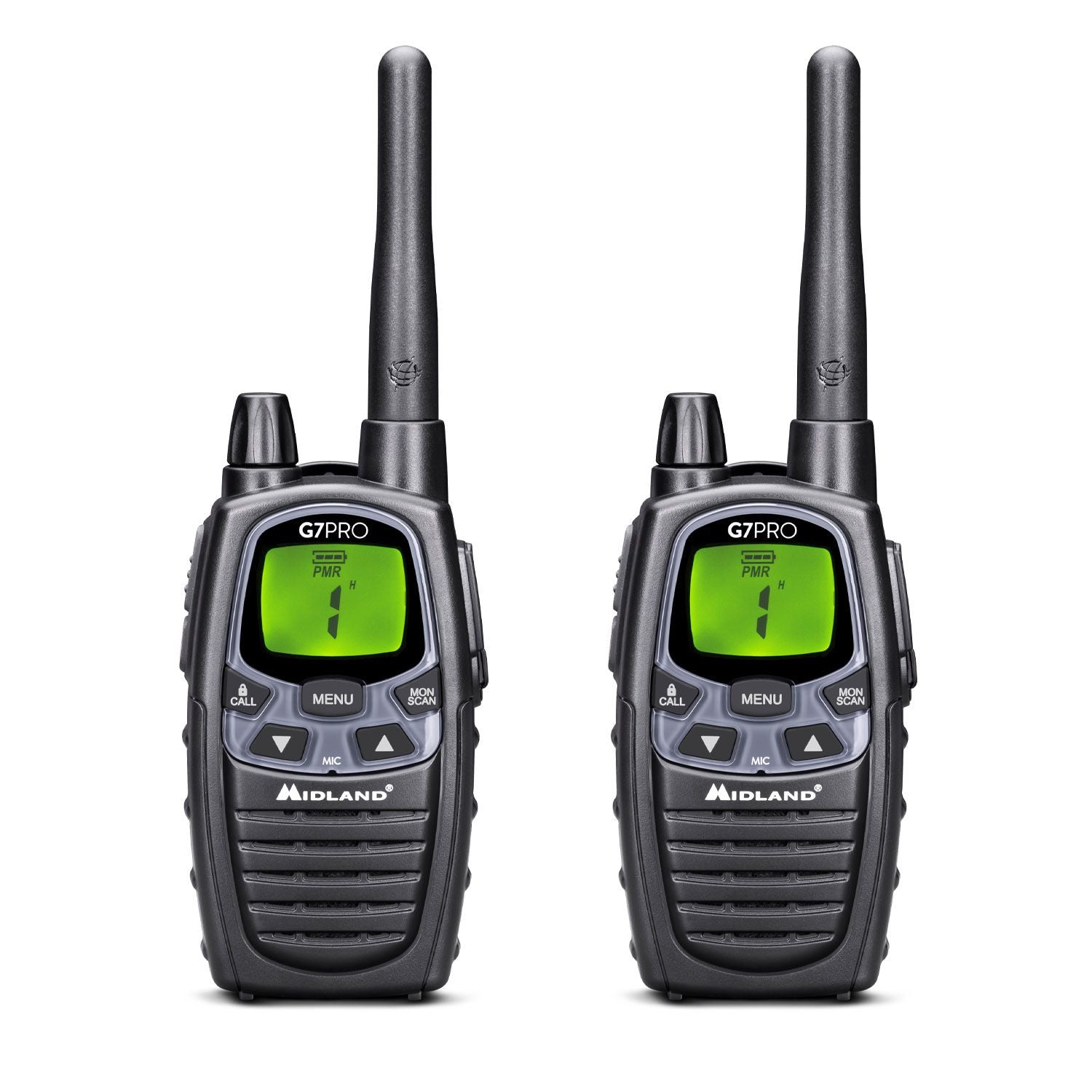 Midland G7Pro Twin – Funkgerät, PMR, 446 MHz, Schwarz