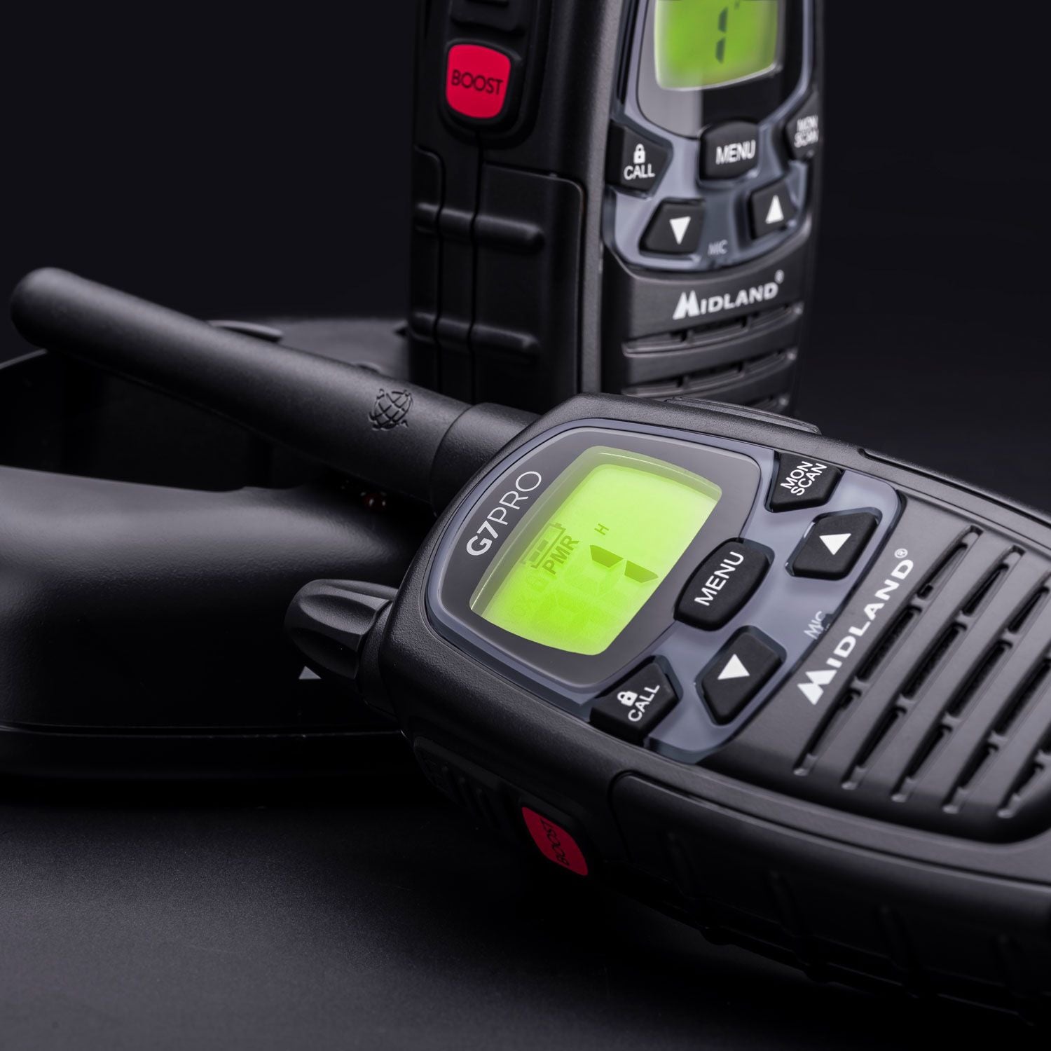 Midland G7Pro Twin – Funkgerät, PMR, 446 MHz, Schwarz