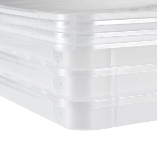 keeeper bea Aufbewahrungsbox 18 l (mit Deckel) – Polypropylen (PP) – transparent – 3-teiliges Set