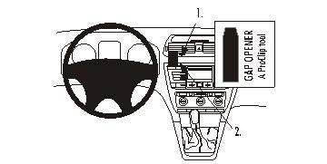 Brodit Auto-Halterung, Center-Mount – für Skoda Octavia II 2005–2013 – Schwarz