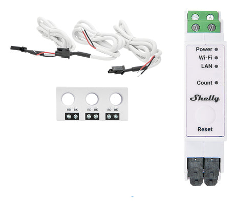 Shelly Pro 3EM – Energiezähler – 3-Phasen, 63 A, 3 CT, LAN/WLAN, DIN-Schiene