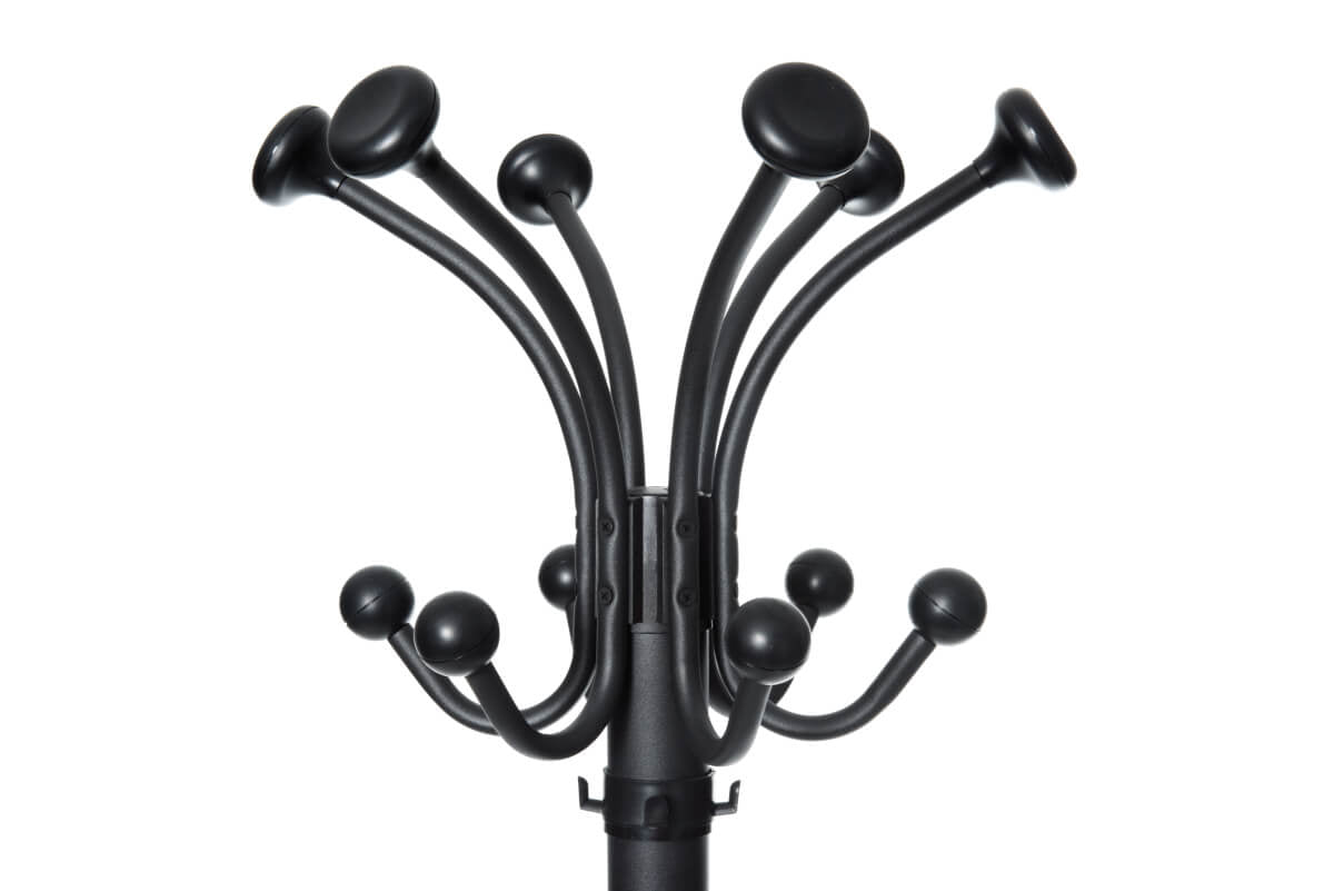 MAUL Garderobenständer Nubis 9407090 – 20 Haken, Schwarz, Edelstahl