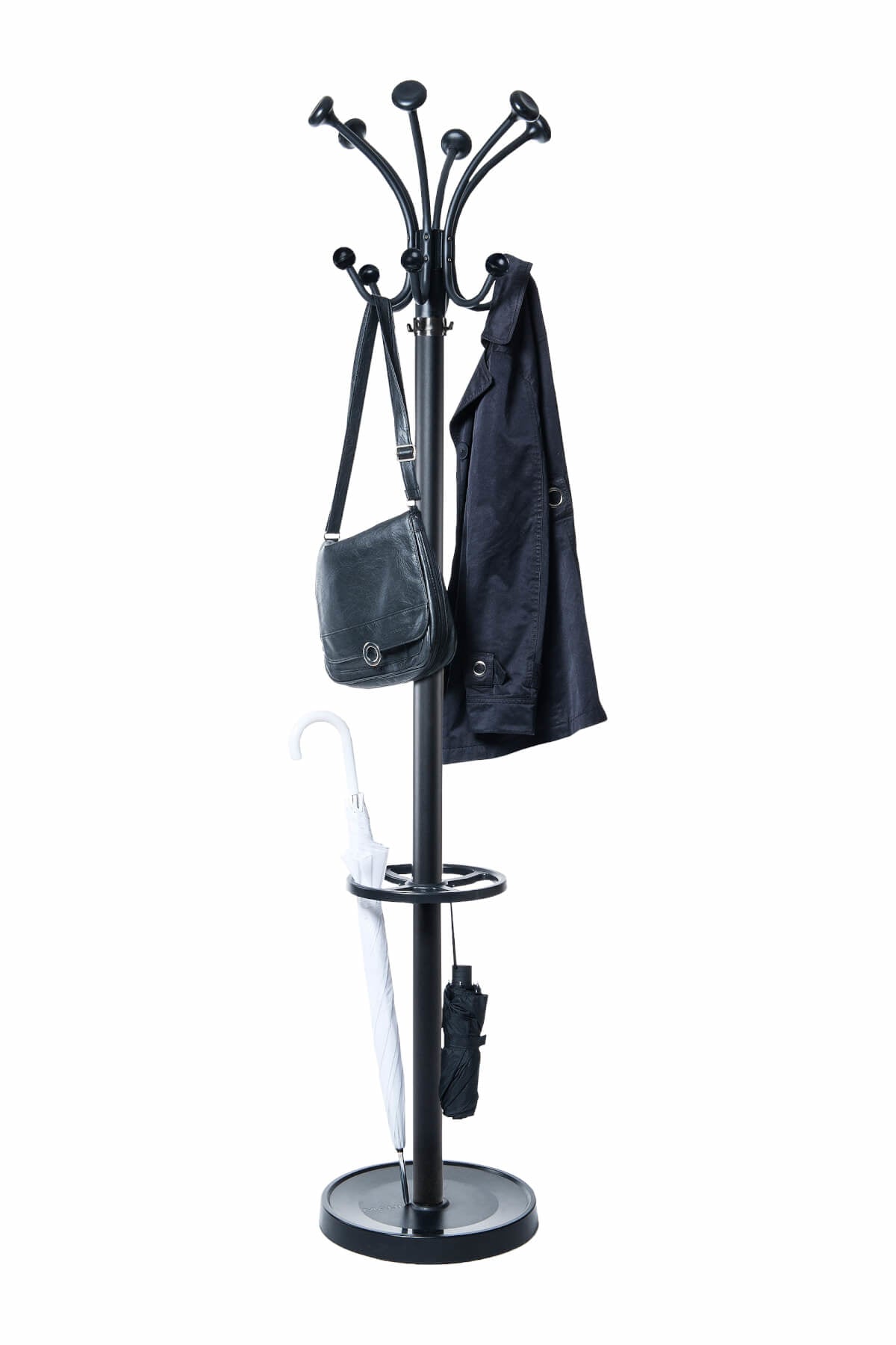 MAUL Garderobenständer Nubis 9407090 – 20 Haken, Schwarz, Edelstahl