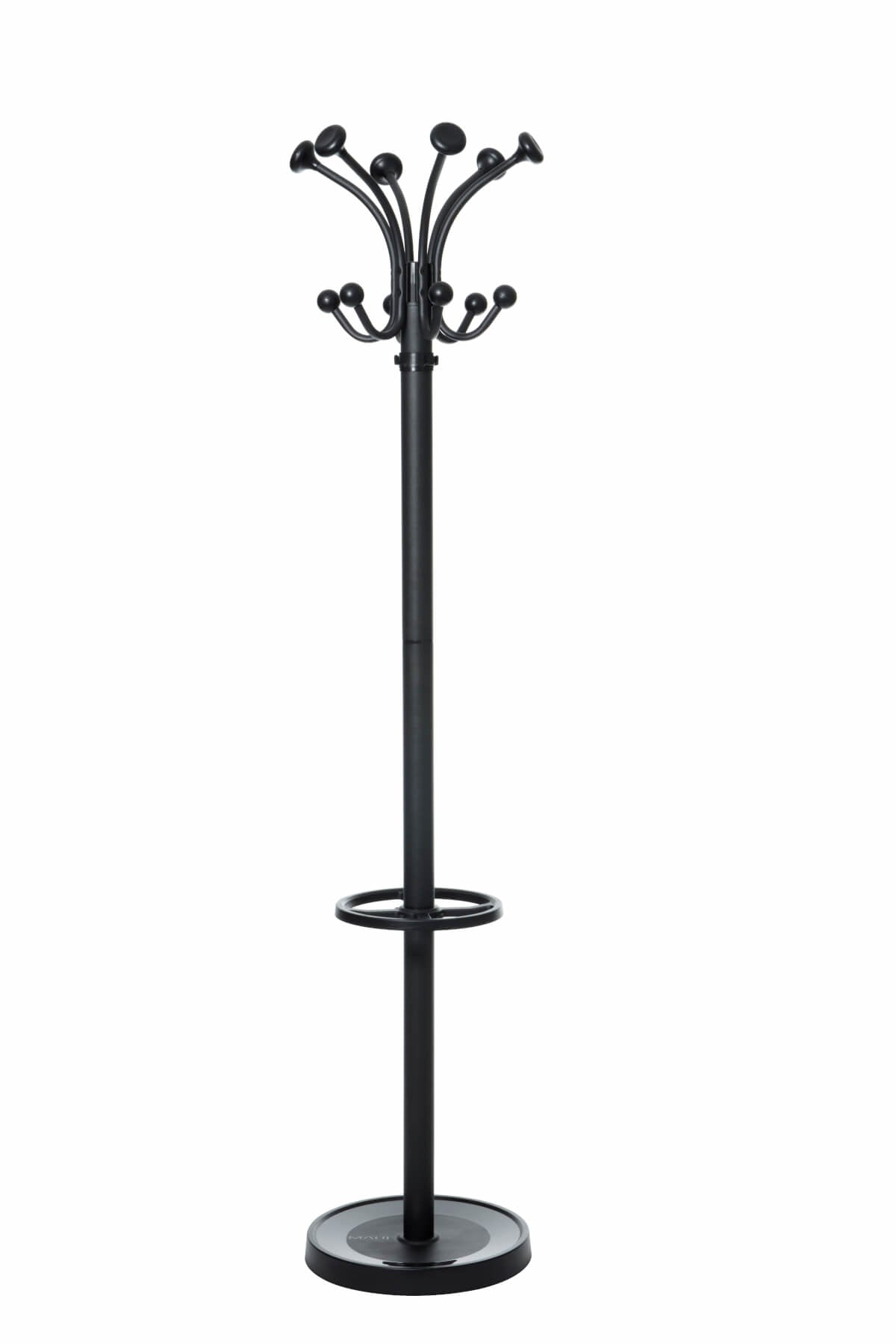MAUL Garderobenständer Nubis 9407090 – 20 Haken, Schwarz, Edelstahl