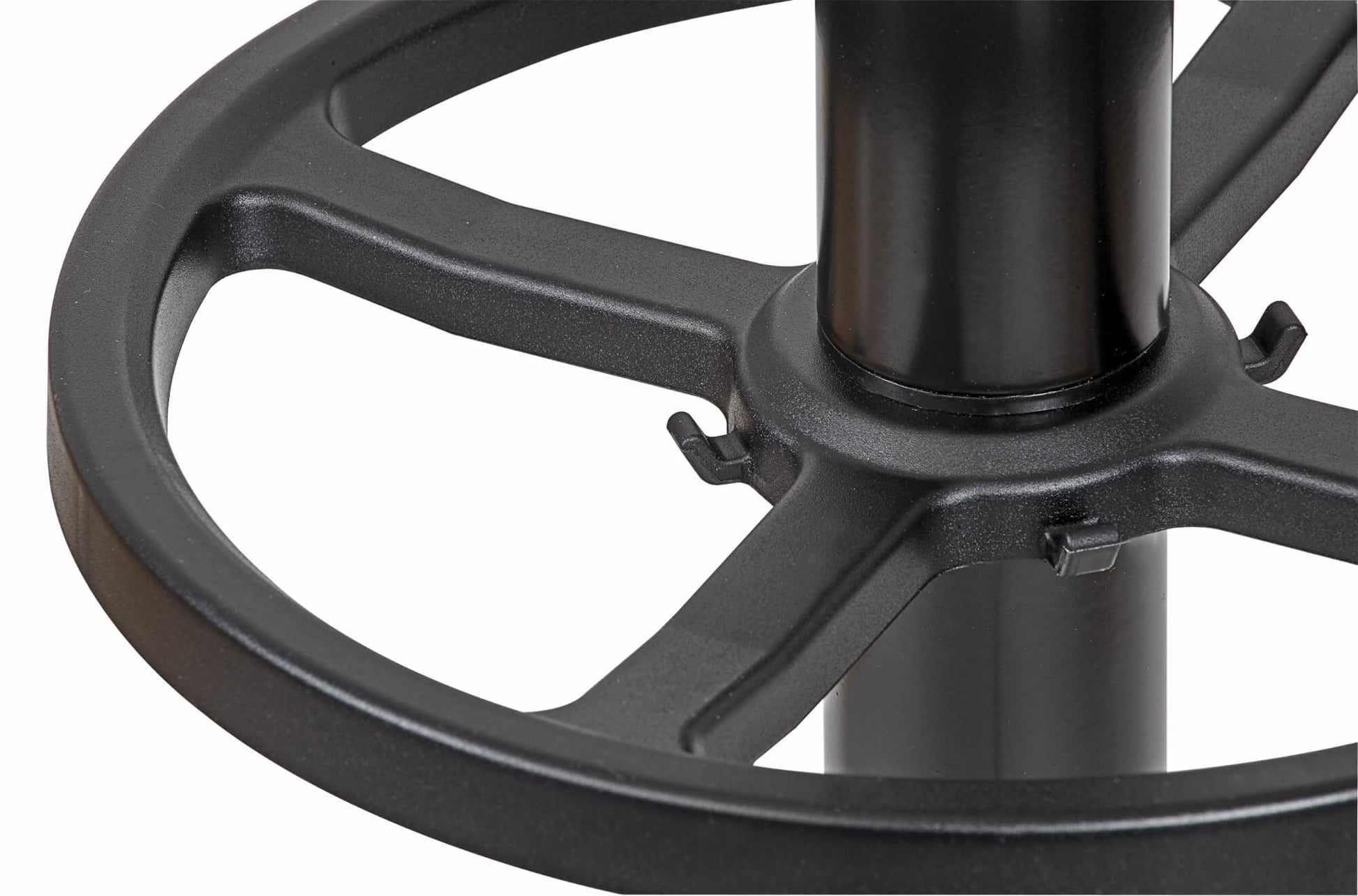 MAUL Garderobenständer – 4 Haken, Metall/Kunststoff, Schwarz, Ø 36,5 × 175 cm