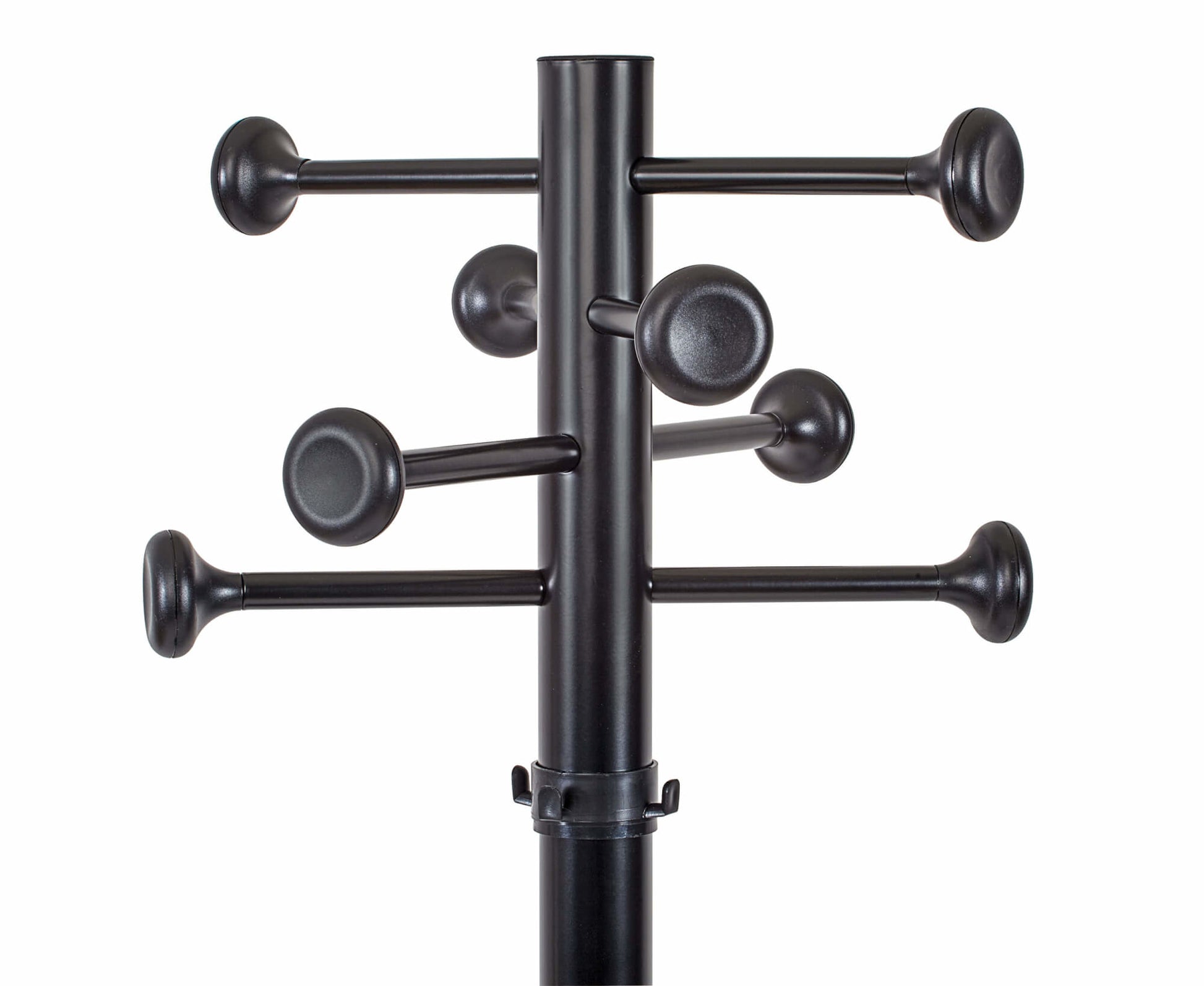 MAUL Garderobenständer (mit Schirmhalter, 16 Haken) – Metall/Kunststoff – Schwarz – 1'750 mm