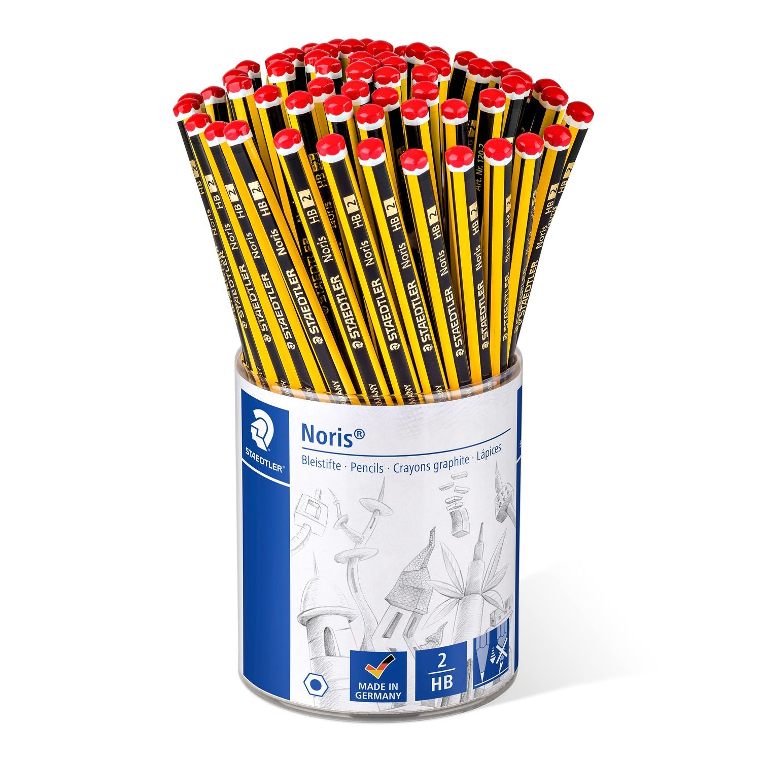 Staedtler Noris Bleistifte HB, sechseckig – 72er-Display