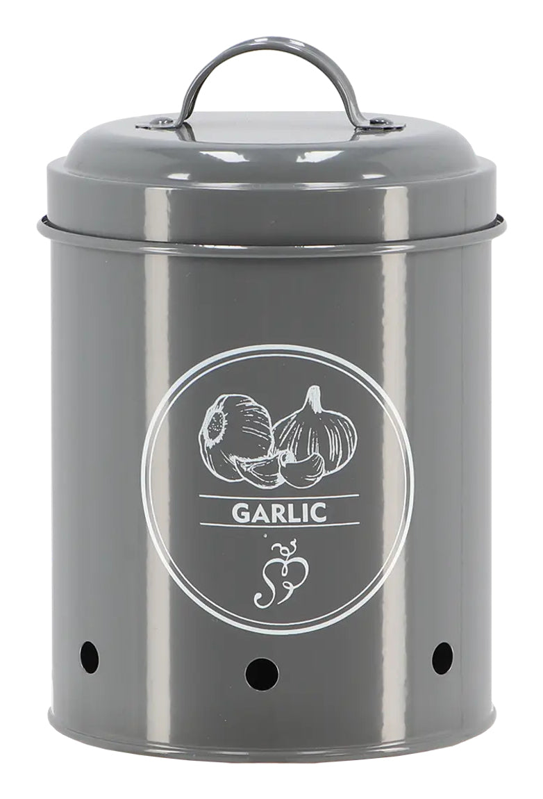 Esschert Design Vorratsdose 1,2 l, Ø 11,7 × 17,5 cm, Karbonstahl, Anthrazit
