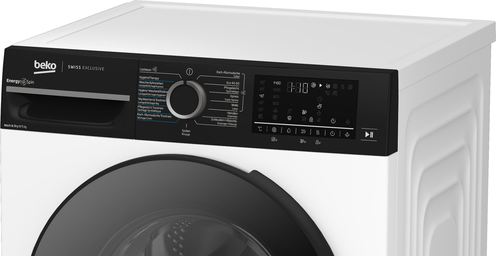 Beko Waschtrockner WT310 – 8 kg Waschen, 5 kg Trocknen, 1400 U/min – weiss