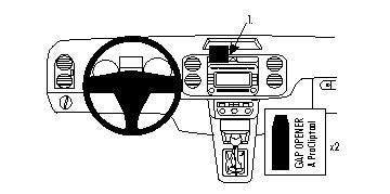 Brodit Auto-Halterung – universal – Schwarz