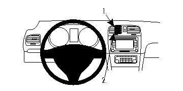 Brodit ProClip VW – Auto-Halterung – Armaturenbrett – für VW Golf VI (2009–2012), VW Variant (2010–2012)