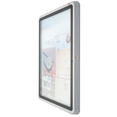 Nobo Schaukasten, 8 × A4 – Aluminium, Glas, abschliessbar, magnethaftend, 92,3 × 66,7 × 4,3 cm