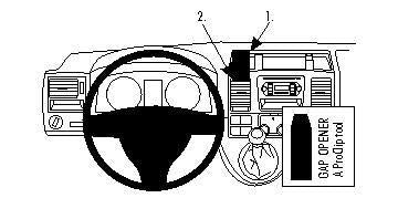 Brodit ProClip – Auto-Halterung – für Volkswagen T5 Transporter/Pickup, Caravelle (2010–2015) – Schwarz