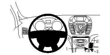 Brodit Auto-Halterung, ProClip – für Ford C-Max/Grand C-Max 2011–2017 – Schwarz