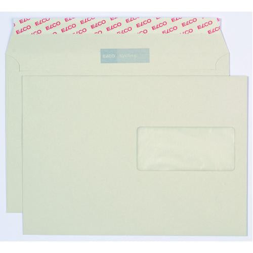 Elco Couvert C5, Fenster rechts, Haftklebung, grau, 100 g/m² – 500 Stk.