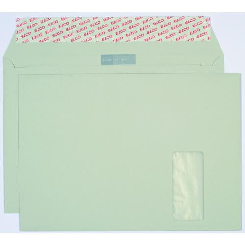 Elco Kuvert C4 mit Fenster, Haftklebung, Grau, 120 g/m²