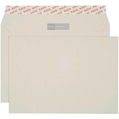 ELCO Couvert B5 (250 × 176 mm), ohne Fenster, haftklebend (Optifix), gerade Klappe, grau, 100 g/m² – 500 Stk.