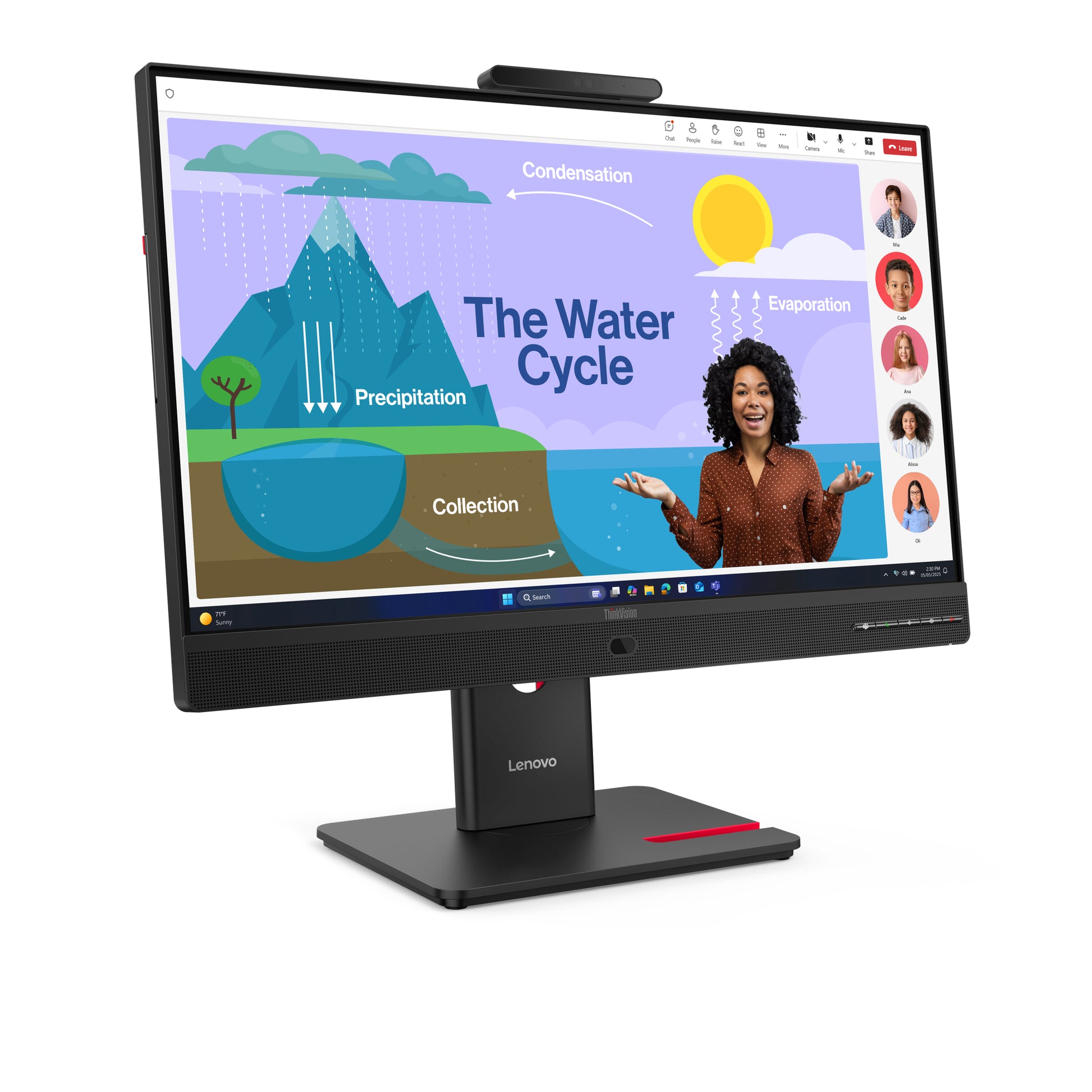 Lenovo ThinkVision T24D-4V – Monitor, 23,8" 1920 × 1080 (Full HD), Schwarz
