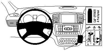 Brodit Montageplatte ProClip – Universal – Schwarz