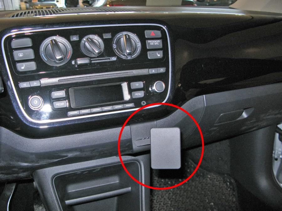 Brodit Auto-Halterung, fahrzeugspezifisch – für Seat Mii, Skoda Citigo, VW UP – Schwarz