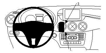 Brodit ProClip Center Mount – Auto-Halterung – Armaturenbrett – für Mercedes B-Klasse (2012–2018) – Schwarz