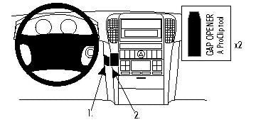 Brodit ProClip 854759 – Auto-Halterung – für Kia Sorento (2002–2007) – Schwarz