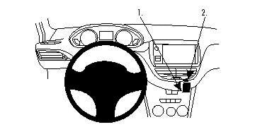 Brodit ProClip 854764 – Auto-Halterung (passiv) – für Peugeot 2008/208 2014–2018 – Schwarz