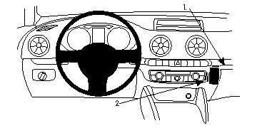 Brodit ProClip – Auto-Halterung – Armaturenbrett, für Audi A3 (2013–2019) – Schwarz