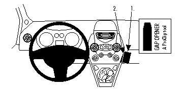 Brodit Auto-Halterung, fahrzeugspezifisch – für Ford Ka 2009–2016 – Schwarz
