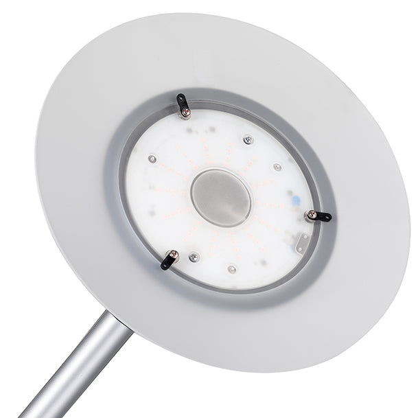 Unilux Stehleuchte Variaglass – 2870 lm, 3200 K, dimmbar, 184 cm – Grau