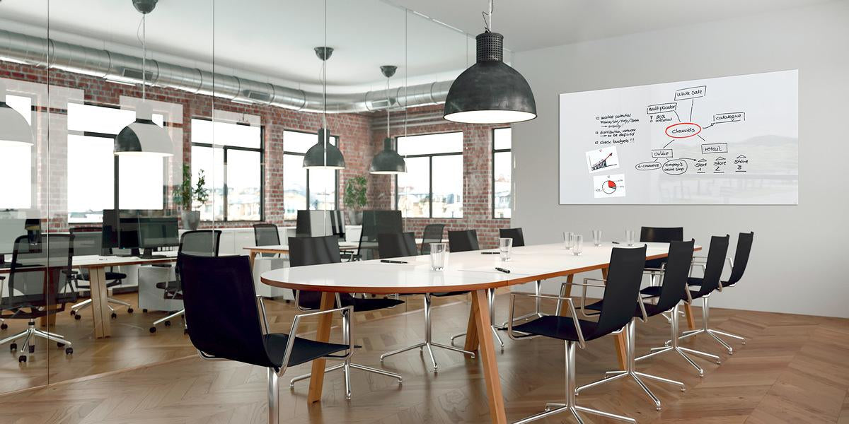 Sigel Whiteboard – 240 × 120 cm, Glas, magnetisch, Wandmontage