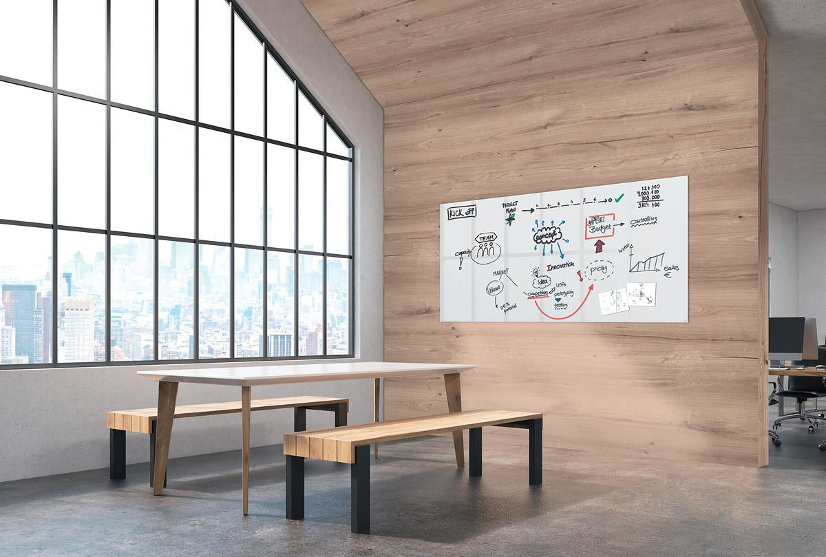 Sigel Whiteboard – 240 × 120 cm, Glas, magnetisch, Wandmontage