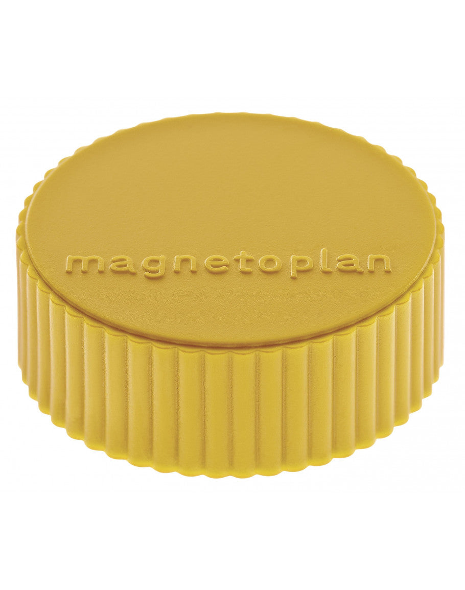 Magnetoplan Tafelmagnete – Ø 34 mm – 10 Stk. – gelb