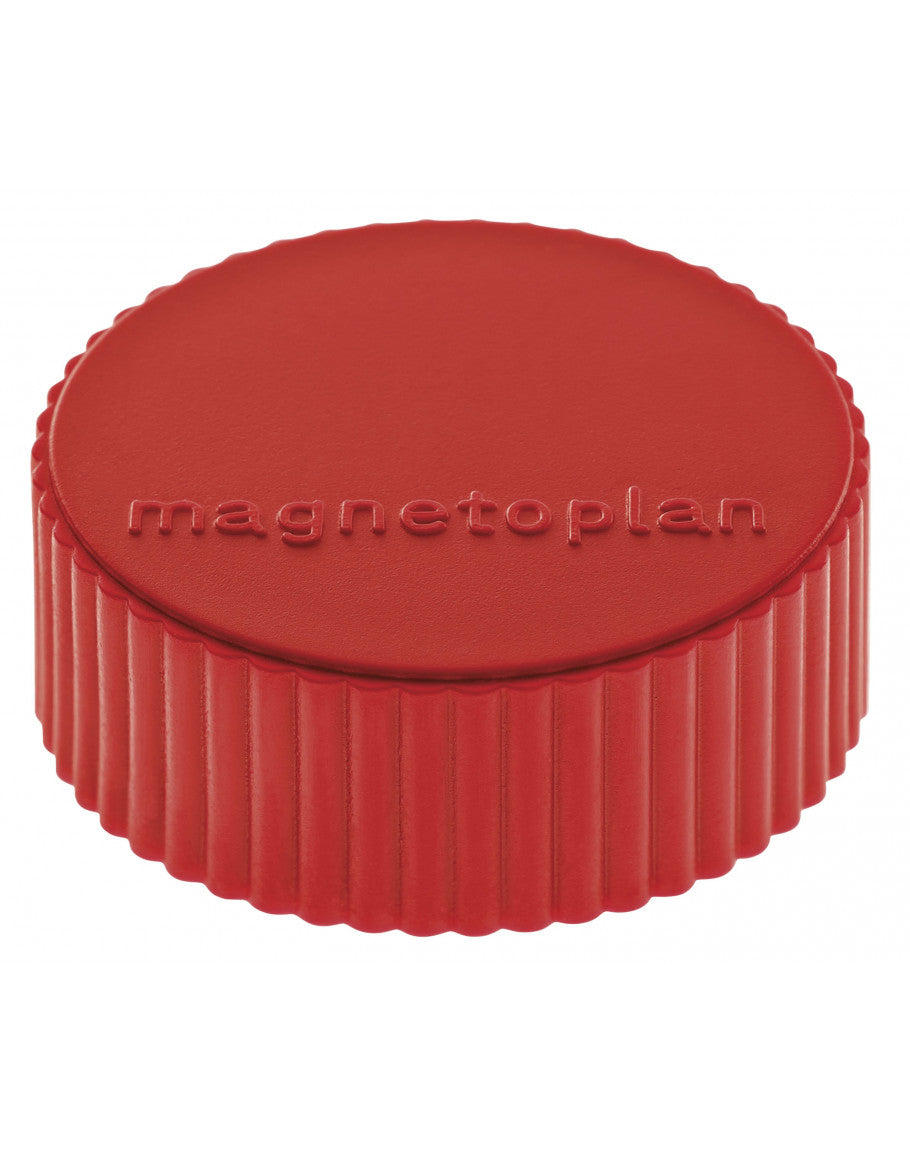 Magnetoplan Tafelmagnete – Ø 34 mm – 10 Stk. – rot