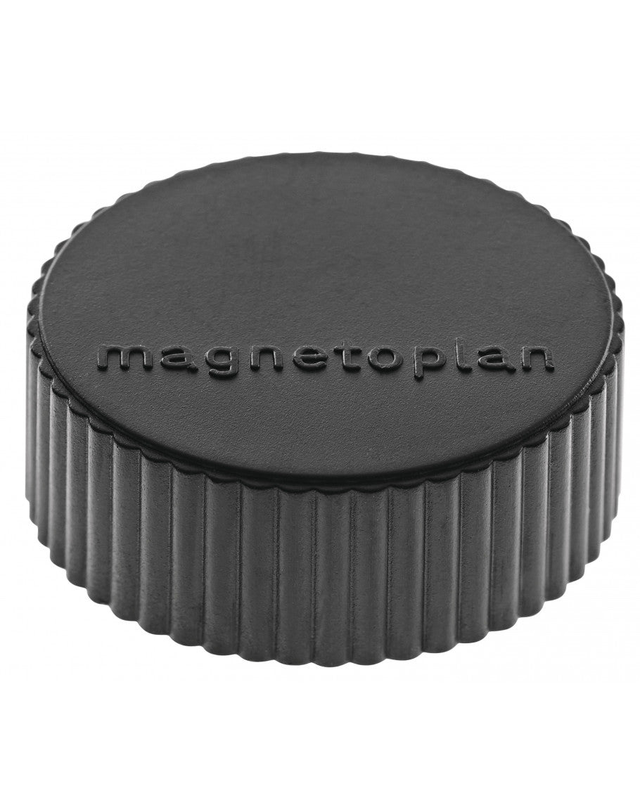 Magnetoplan Tafelmagnete – Ø 34 mm, 10 Stk., schwarz