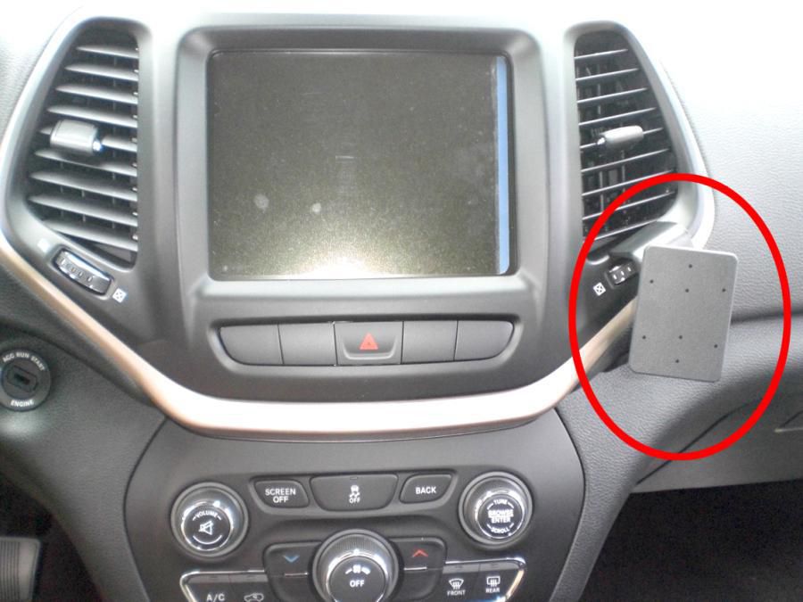 Brodit Auto-Halterung, passive Halterung – für Jeep Cherokee 14–15 – Schwarz, Kunststoff (ABS)