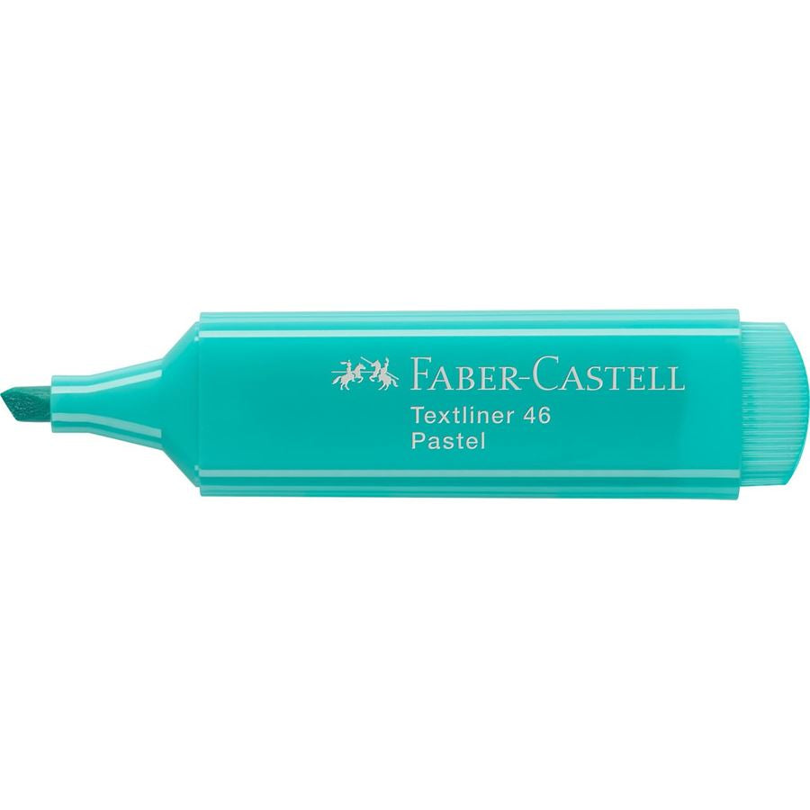 Faber-Castell 46 Pastell Textmarker türkis – Keilspitze, 1–5 mm, nachfüllbar