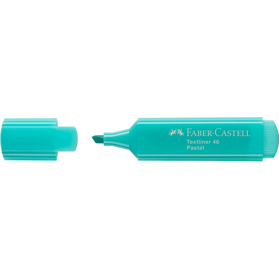 Faber-Castell 46 Pastell Textmarker türkis – Keilspitze, 1–5 mm, nachfüllbar