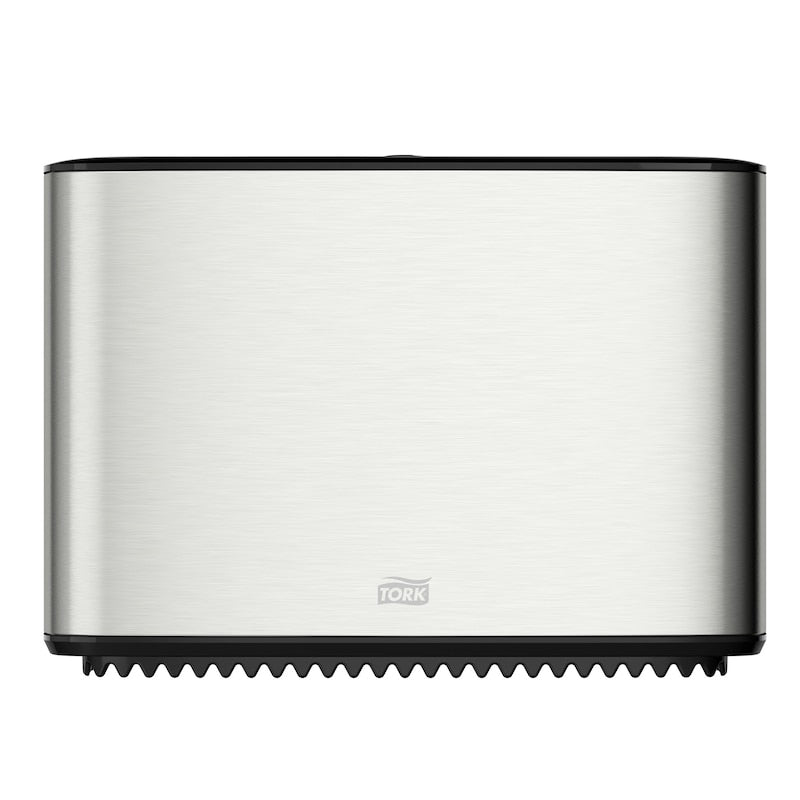 Tork Toilettenpapierspender – Edelstahl gebürstet, Mini Jumbo (T2), abschliessbar, Sichtfenster