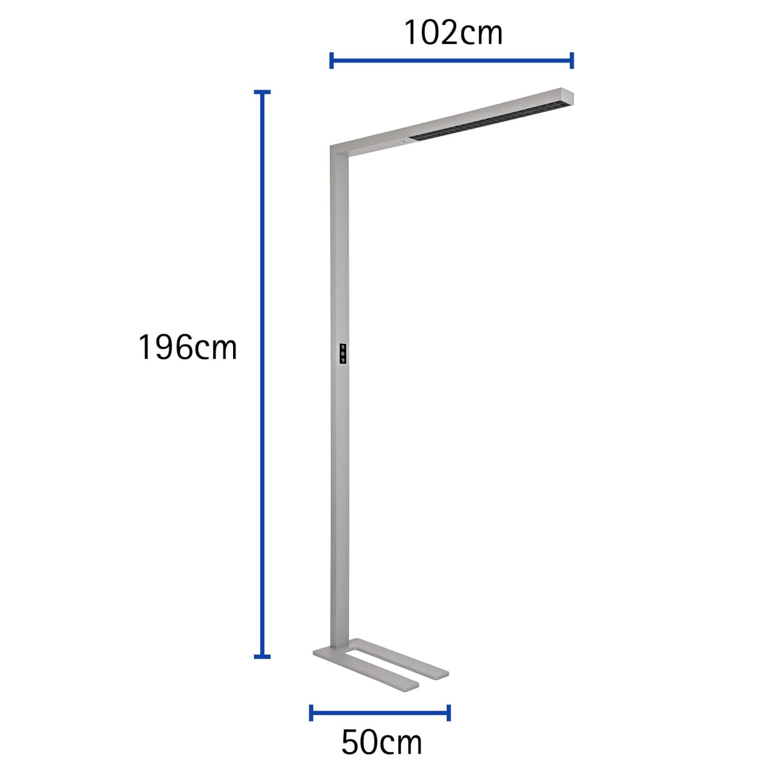 MAUL LED-Stehleuchte Sirius Colour Vario – Touchfeld, dimmbar – 3000–5700 K – 10’110 lm 66 W – Silber