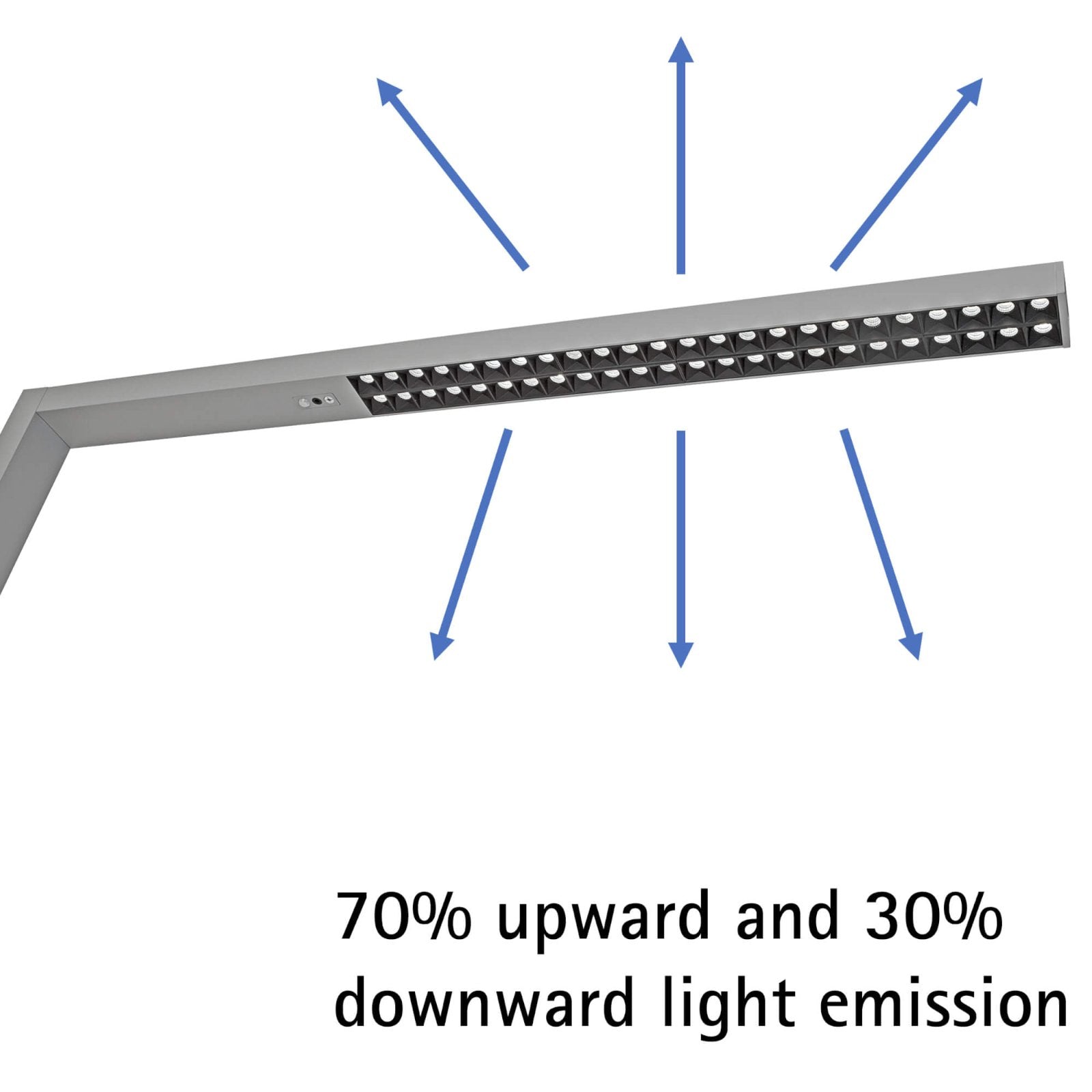 MAUL LED-Stehleuchte Sirius Colour Vario – Touchfeld, dimmbar – 3000–5700 K – 10’110 lm 66 W – Silber