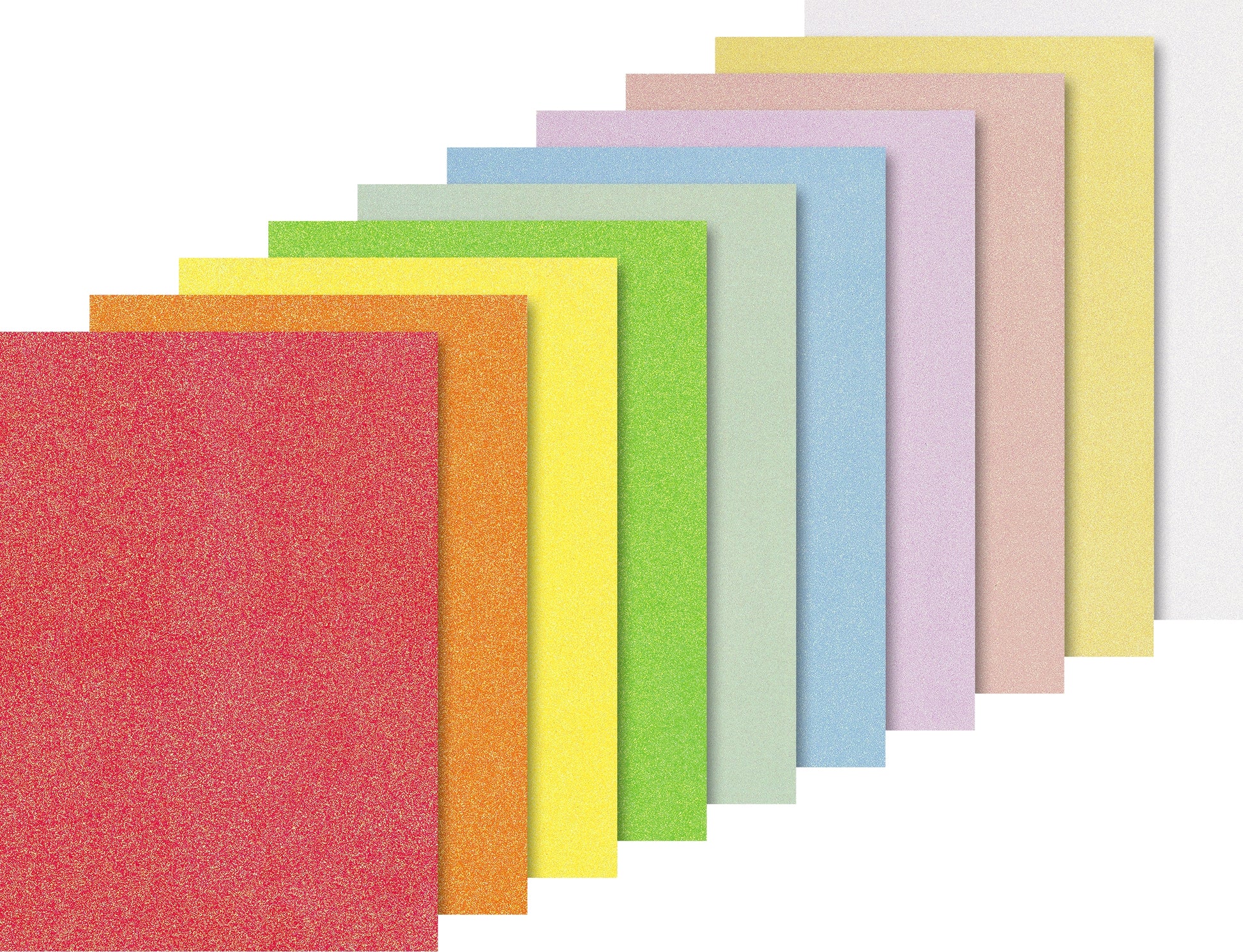 HEYDA Fotokarton, Glitzer, Mehrfarbig, A4, 200 g/m², 10 Bogen, 2118931002