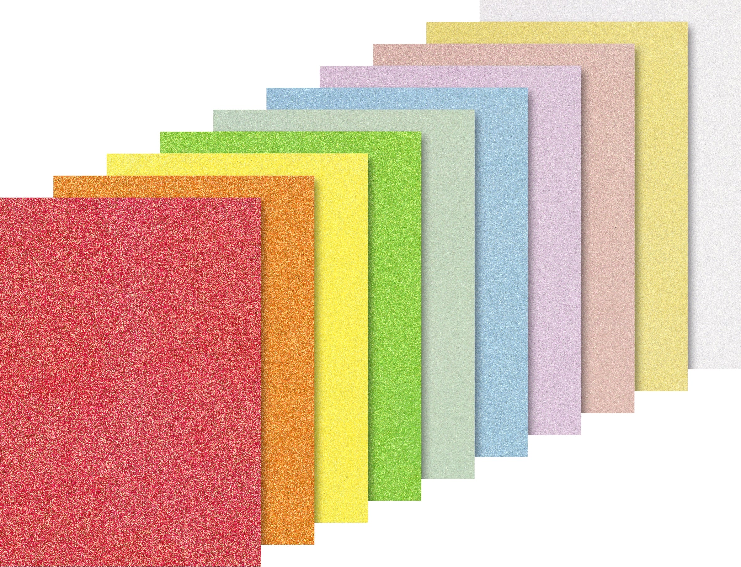 HEYDA Fotokarton, Glitzer, Mehrfarbig, A4, 200 g/m², 10 Bogen, 2118931002