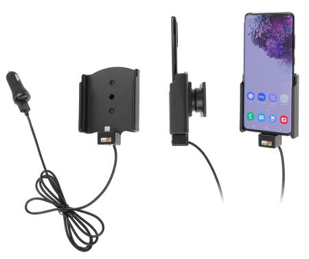 Brodit Auto-Ladegerät – 2× USB (QC 3.0 + 2,4 A), Zigarettenanzünder 12–24 V – Lüftungsschlitz – für Samsung
