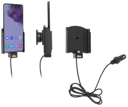 Brodit Auto-Ladegerät – 2× USB (QC 3.0 + 2,4 A), Zigarettenanzünder 12–24 V – Lüftungsschlitz – für Samsung
