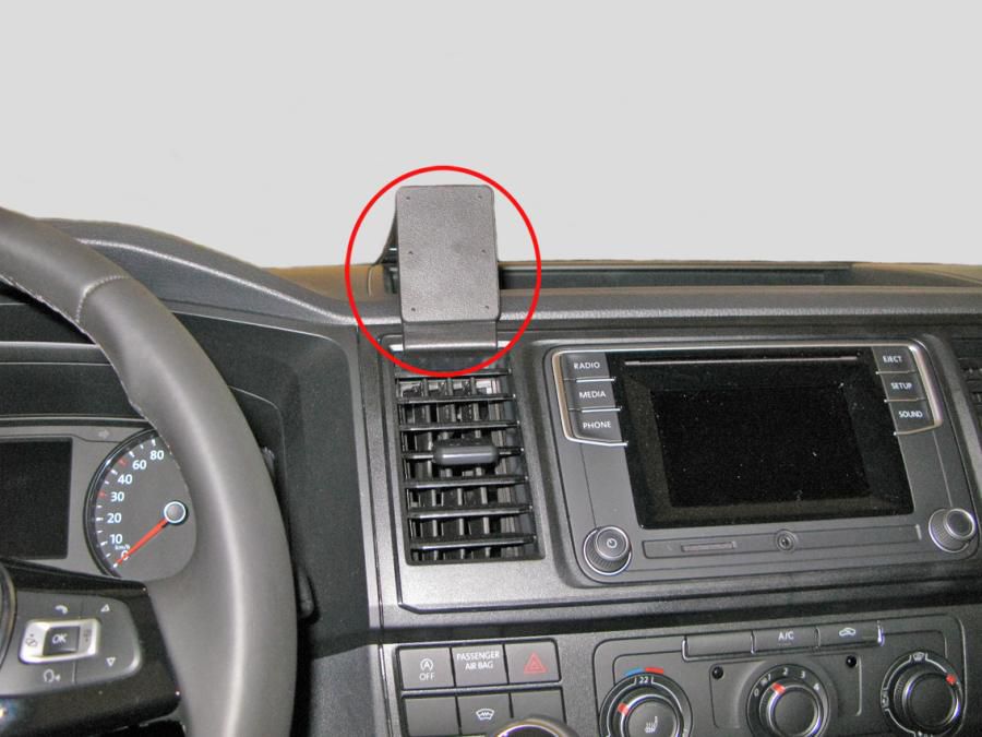 Brodit Auto-Halterung, Center-Halterung – für VW Caravelle 16/T6 Transporter/Pickup 16 – Schwarz, ABS